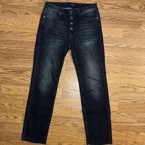 Risen tummy control high rise straight leg jeans size 7/28